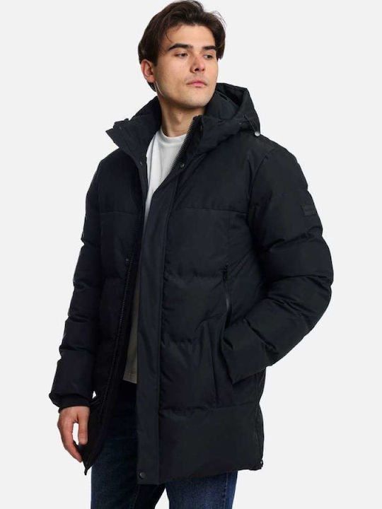 Χειμωνιάτικο Μπουφάν Puffer Αντιανεμικό Black