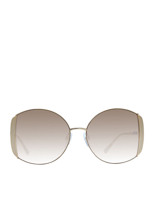 Ana Hickmann Sunglasses Χρυσά with Metal Frame & Beige Lens