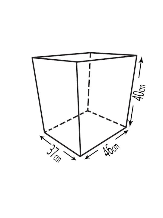 GTMED Metallic Box Wood Storage 46x40x37cm Silver