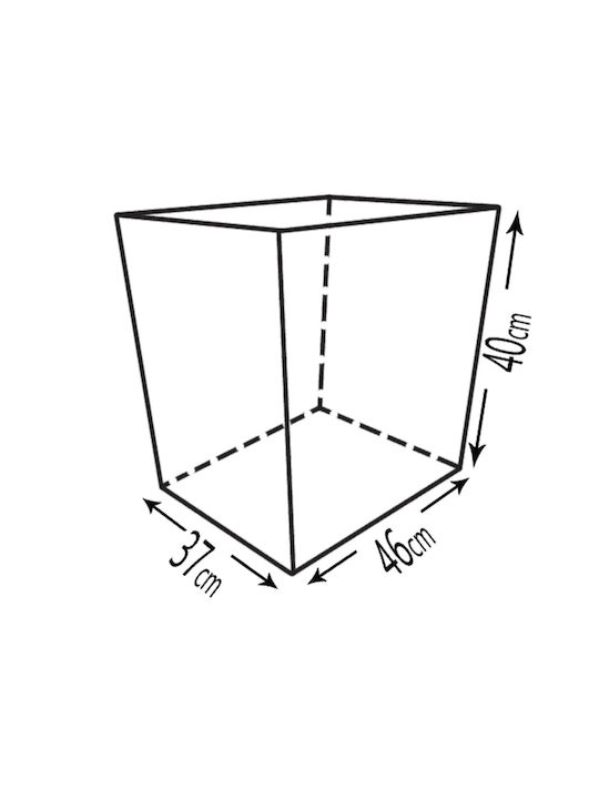 GTMED Metallisch Box Holzlagerung 46x40x37cm Gold