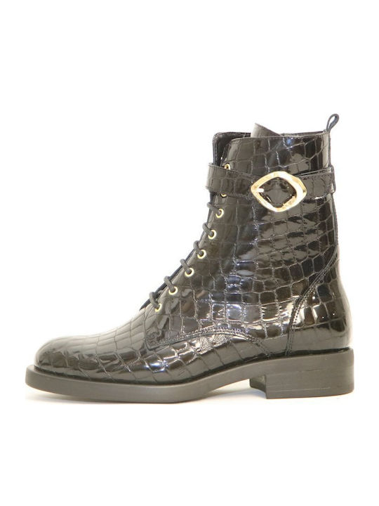 Leather Women's Ankle Boots Black