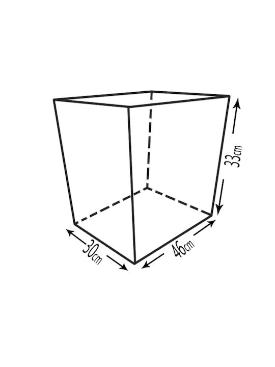 GTMED Μεταλλικό Κουτί Αποθήκευσης Ξύλων 46x30x33cm Ασημί