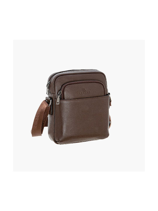 Bartuggi Piele Geantă pentru bărbați Umăr / Crossbody Maro