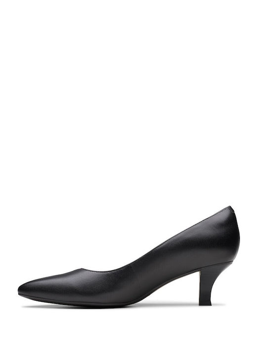 Clarks Anatomic Leather Black Heels