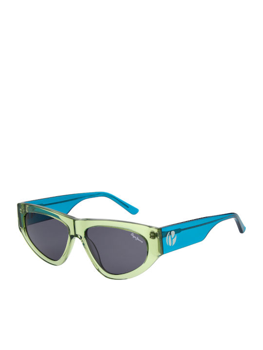 Pepe Jeans Unisex Ochelari de soare cu Verde Cadru și Gri Lentilă PJ7403-598