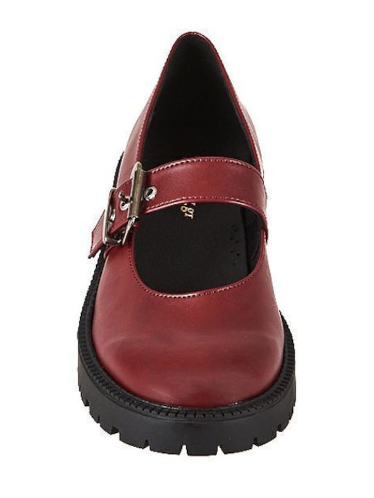 Women's Moccasins in Burgundy Color