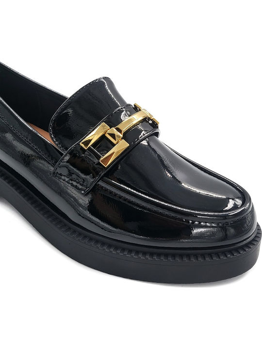 Λουστρίνι Γυναικεία Loafers σε Μαύρο Χρώμα