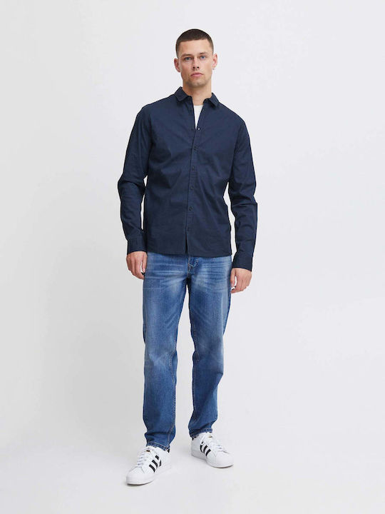 Blend Long-sleeved Shirt Blue