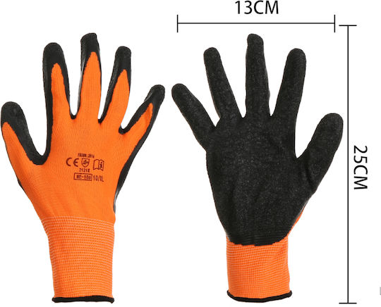 Tpster Arbeitshandschuhe Orange Latex 1Stück
