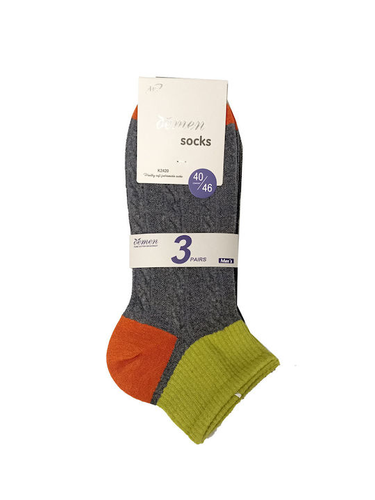 Join Herren Socken Ανθρακι - Γκρι - Μαύρο 1Pack K2420