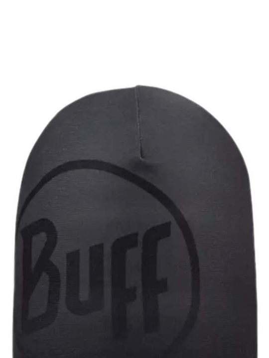 Buff Ecostretch Beanie Reversible Beanie Knitted in Black color