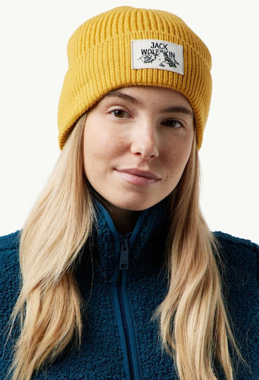 Beanie Unisex Beanie Gestrickt in Gelb Farbe