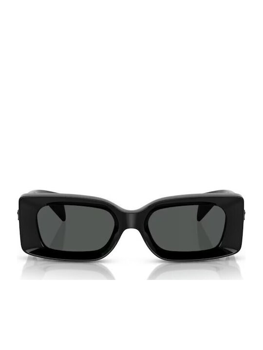 Versace Women's Sunglasses With Black Horn-Rimmed Frame And Grey Lens VE4474U GB1/87