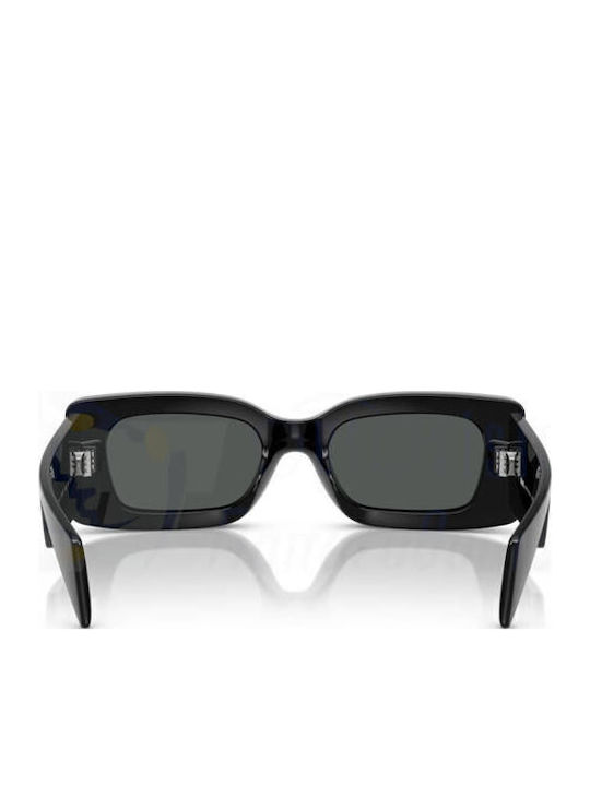 Versace Women's Sunglasses With Black Horn-Rimmed Frame And Grey Lens VE4474U GB1/87