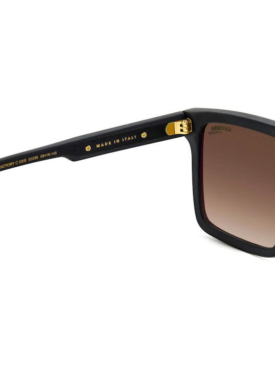 Carrera Men's Sunglasses With Black Horn-Rimmed Frame And Grey Gradient Lens 03/S 003/86