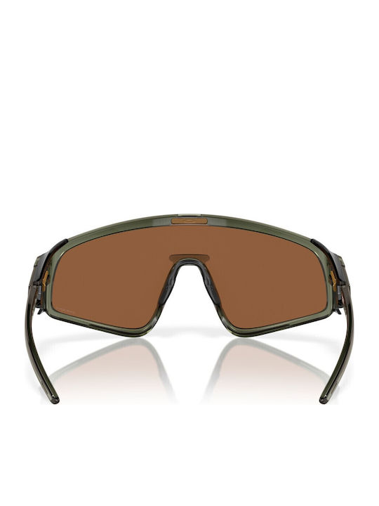 Oakley Prizm Men's Sunglasses with Green Plastic Frame and Brown Lens OO9404-03