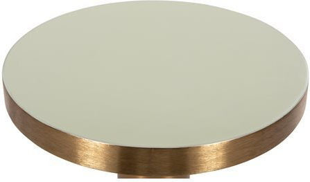 Round Side Table Erode Metal Open Green-Golden M40.5xL40.5xH48cm