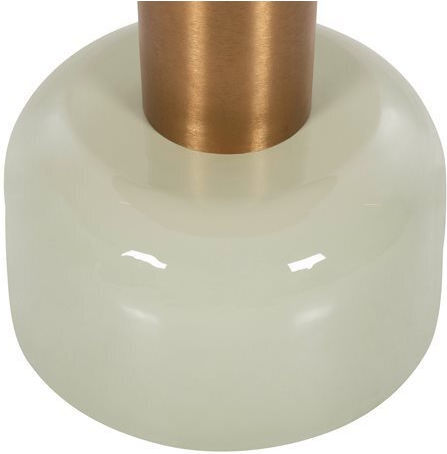 Round Side Table Erode Metal Open Green-Golden M40.5xL40.5xH48cm