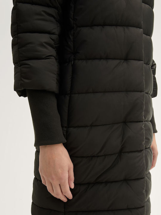 Women's Short Puffer Jacket for Winter Black