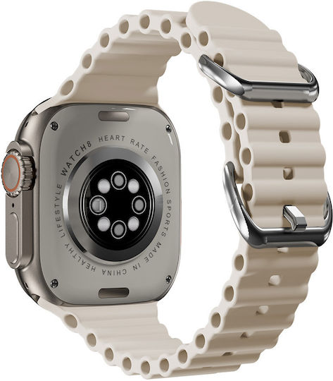 ZD8 Ultra Max Smartwatch with Heart Rate Monitor (Silver)