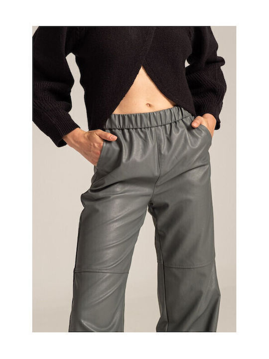 Isla Women's Fabric Trousers Gray