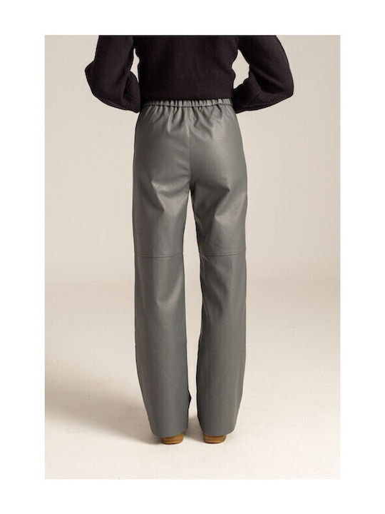 Isla Women's Fabric Trousers Gray
