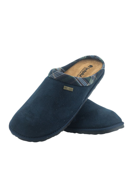 Herren Hausschuhe Blau Geschlossene Ferse