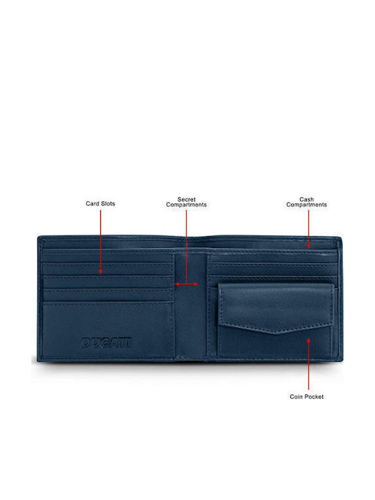 Corse Nico Leather Men's Wallet Blue