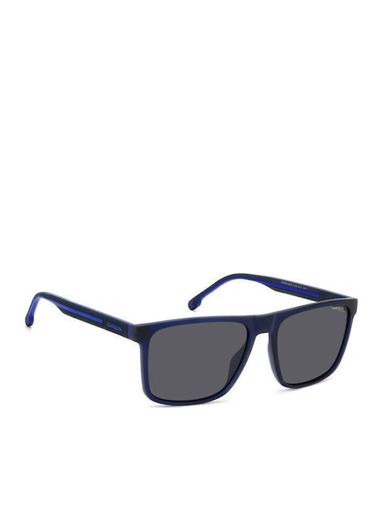 Carrera Men's Sunglasses with Navy Blue Plastic Frame and Blue Lens 8064/S FLL/IR
