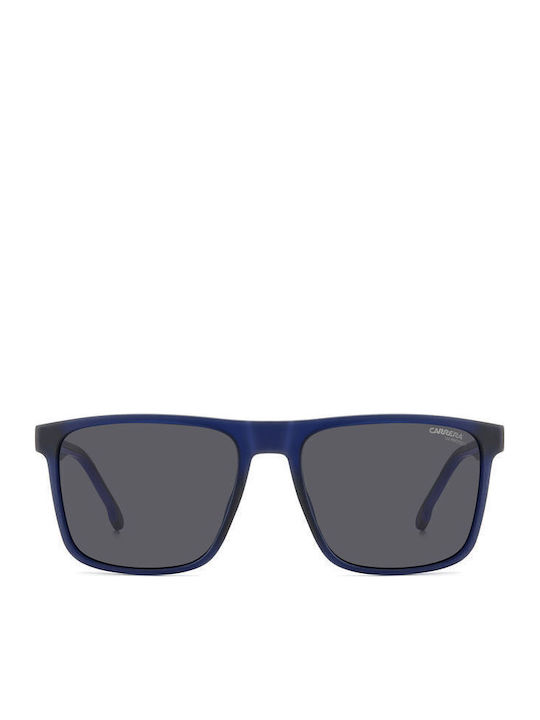 Carrera Men's Sunglasses with Navy Blue Plastic Frame and Blue Lens 8064/S FLL/IR