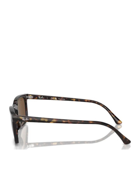 Ray Ban Men's Sunglasses with Brown Tartaruga Plastic Frame and Brown Lens RB4435 902/57