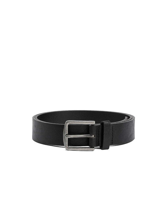 Tiffosi Herren Gürtel Leder Schwarz