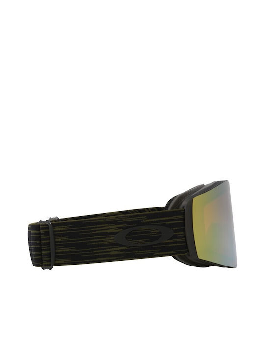 Oakley Fall Line L Μάσκα Σκι & Snowboard Ενηλίκων Πράσινη με Φακό Φιμέ σε Πράσινο Χρώμα
