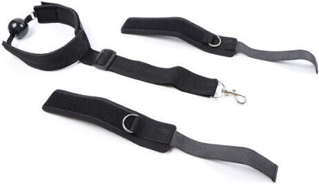 Naughty Toys Neoprene Gag Hand Cuffs