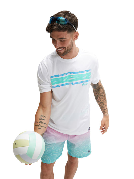 Speedo Men's Short Sleeve Sun Protection Shirt White