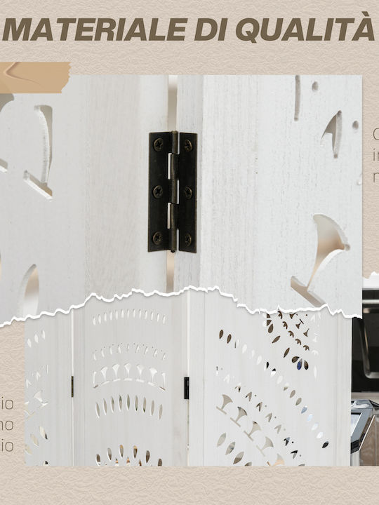 HomCom Διακοσμητικό Παραβάν Ξύλινο 120x170cm