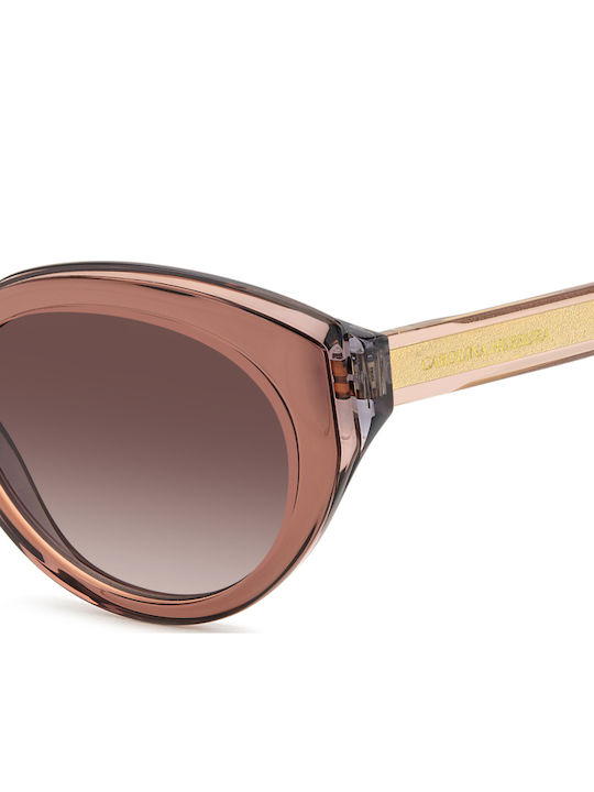 Carolina Herrera Damentragen Sonnenbrillen mit Beige Horn umrandetem Rahmen und Braun Verlaufsfarbe Gläser HER 0250/S TUI/HA