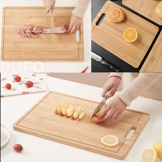 Suprafață de Tăiere din Bambus Maro 34x24cm 1buc
