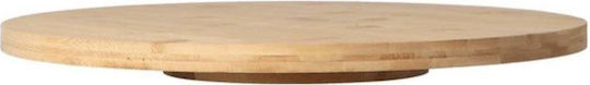 Bamboo Rotating Platter Presentation Serving Pufo Cuisine 30 Cm