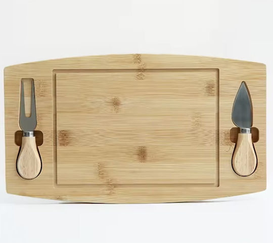 Bamboo Platter Presenting Serving Cheeses Pufo Cheese 2 Included Accessories 33 Cm