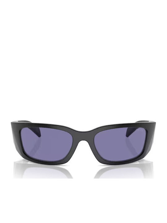 Prada Women's Sunglasses with Black Plastic Frame and Purple Lens PRA19S 1BO40G