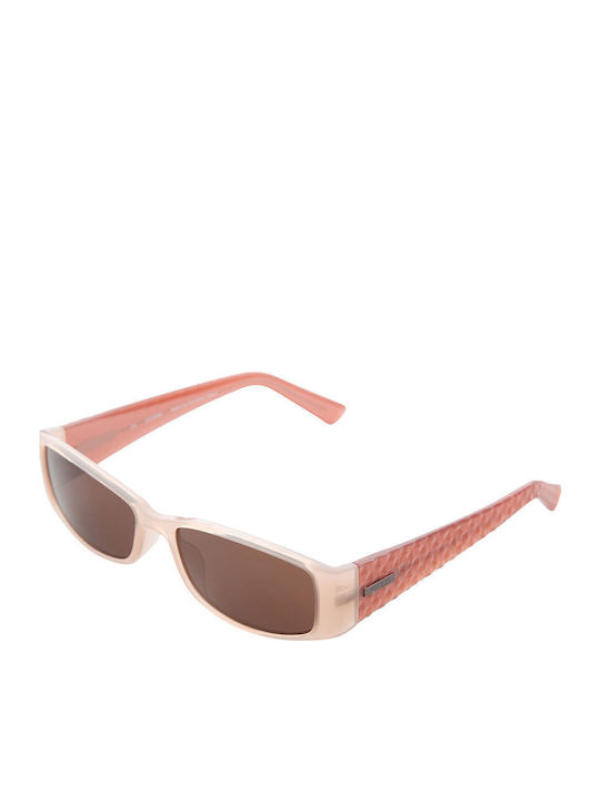 Guess Women's Sunglasses with Beige Plastic Frame and Brown Lens GU7259 N33