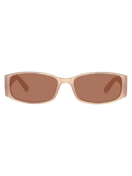 Guess Women's Sunglasses with Beige Plastic Frame and Brown Lens GU7259 N33