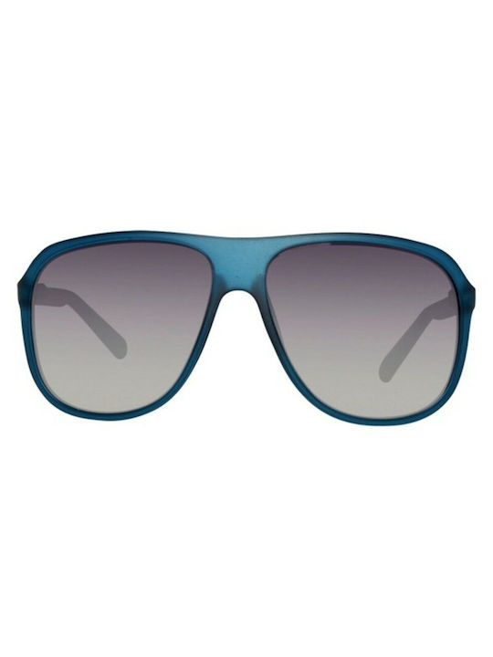 Guess Men's Sunglasses with Blue Plastic Frame and Gray Gradient Lens GU6876 91B