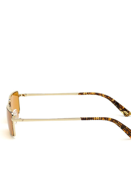 Web Men's Sunglasses with Gold Metal Frame and Yellow Lens WE0287 32J