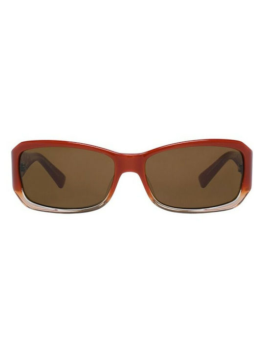 MORE & MORE Women's Sunglasses with Red Plastic Frame and Brown Lens 54293 720