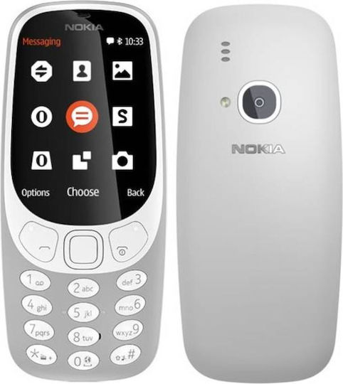 Nokia 3310 2017 Dual SIM Mobile with Buttons (Greek Menu) Gray