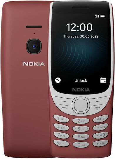 Nokia 8210 Dual SIM (480/128MB) Κινητό με Κουμπιά Red
