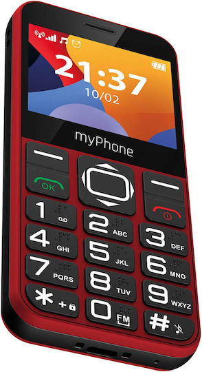 MyPhone Halo 3 Single SIM Κινητό με Μεγάλα Κουμπιά (Αγγλικό Μενού) Κόκκινο