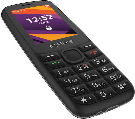 MyPhone 6410 Dual SIM Κινητό με Μεγάλα Κουμπιά (Αγγλικό) Μαύρο